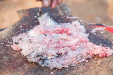 Balık, Tay yemek, Stil, yumuşak odak için hazırlanıyor kesme