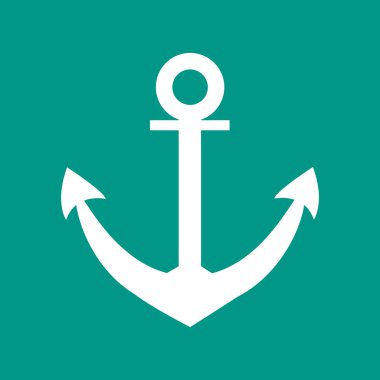 Beyaz renkli bir arka plan üzerinde çapa stilize simgesi