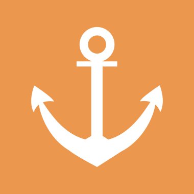 Beyaz renkli bir arka plan üzerinde çapa stilize simgesi