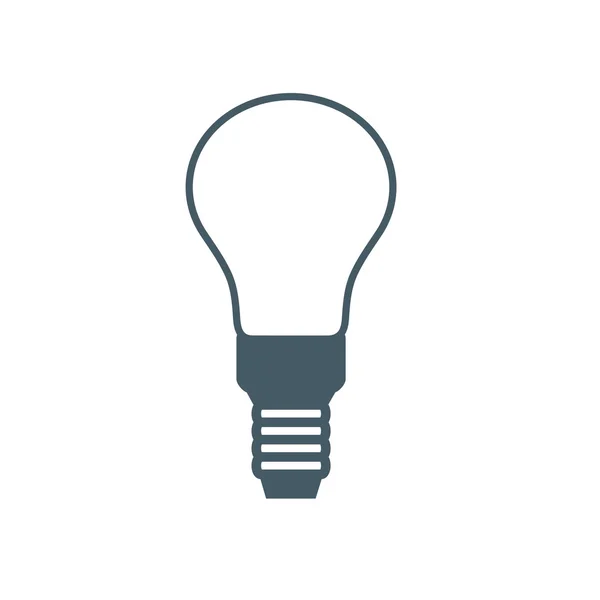 Icône stylisée de l'ampoule sur fond blanc — Image vectorielle