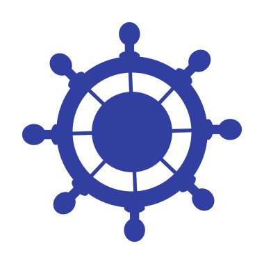 Beyaz bir arka plan üzerinde renkli bir direksiyon simidi stilize simgesi