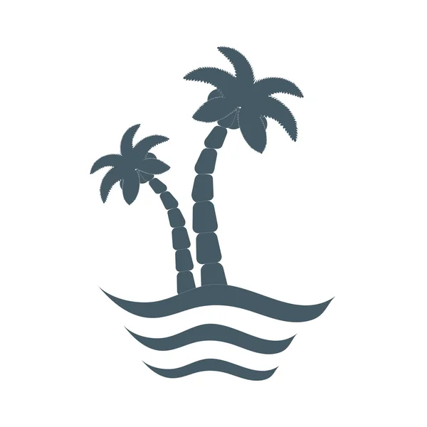 Stilisierte Ikone der Palmen — Stockvektor