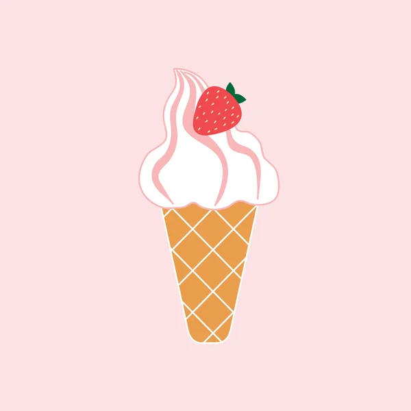 Colorful picture of delicious ice cream — Stock Vector