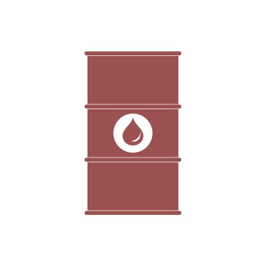 Beyaz bir arka plan üzerinde petrolün varil stilize simgesi