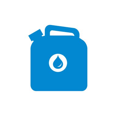 Benzin beyaz bir arka plan üzerinde kutu stilize simgesi