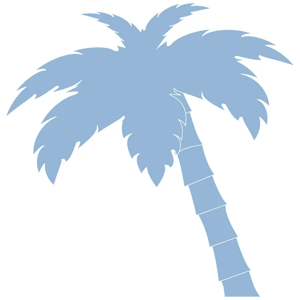 Beyaz bir arka plan üzerinde palmiye ağacının stilize simgesi — Stok Vektör