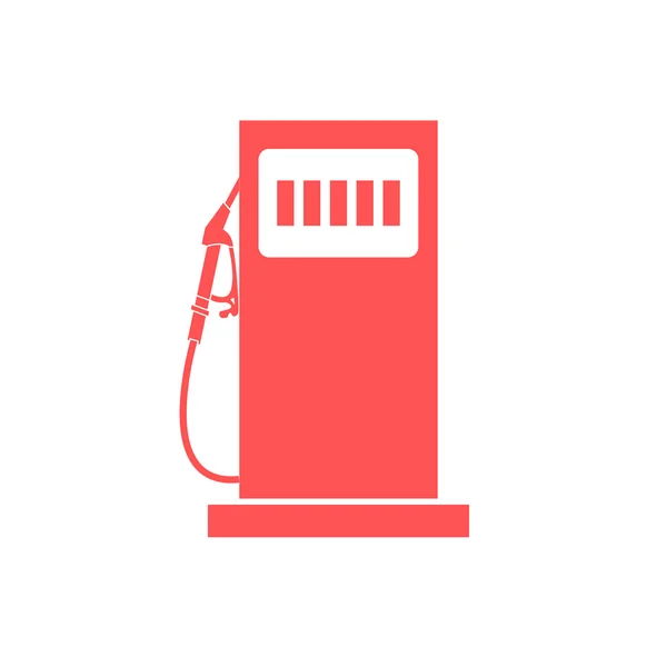 Ícone estilizado do posto de gasolina em um fundo branco — Vetor de Stock
