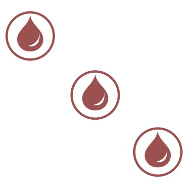 Üç renkli damla yakıt çevrelerde stilize simgesi 