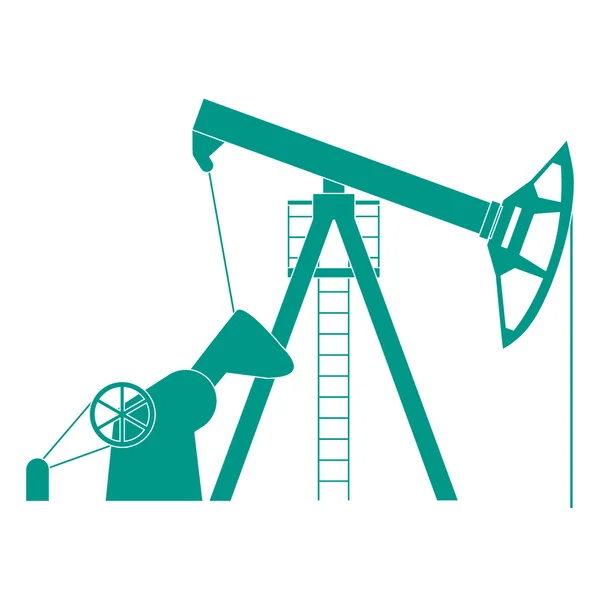 Stiliserade ikon för oljeproduktion — Stock vektor