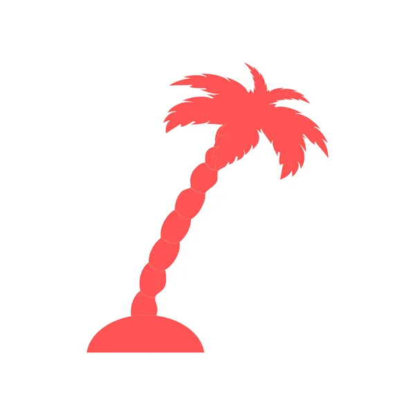 Icona stilizzata dell'isola con palma — Vettoriale Stock