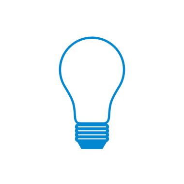 Ampul beyaz arka plan üzerinde stilize simgesi