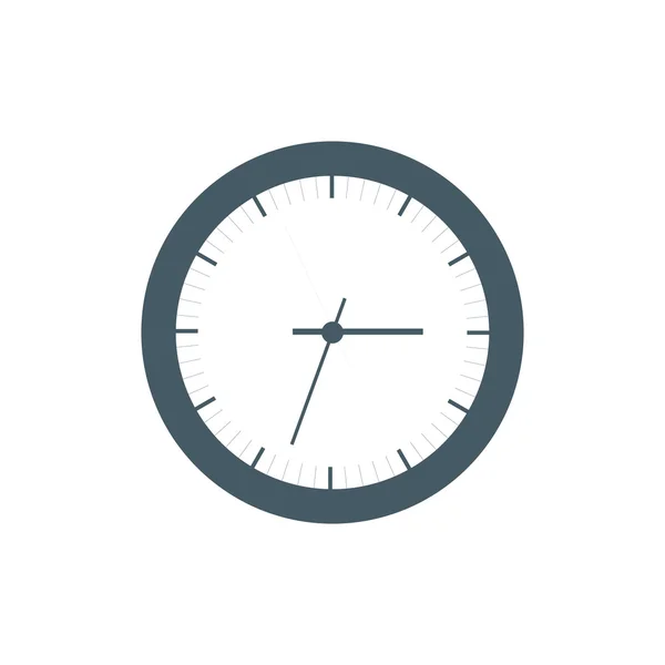 Icono estilizado de reloj de color sobre un fondo blanco — Vector de stock