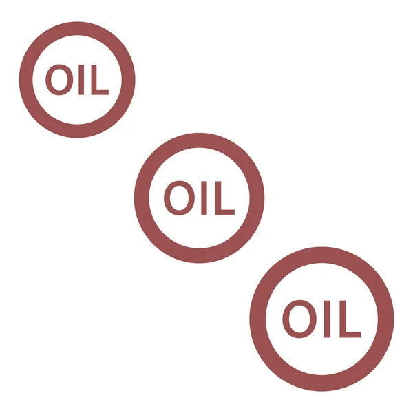 A három felirat olaj stilizált ikon — Stock Vector