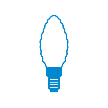 Ampul beyaz arka plan üzerinde stilize simgesi