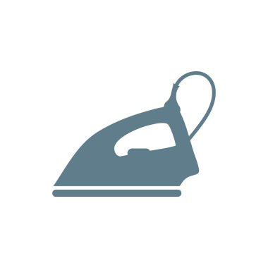 Beyaz bir arka plan üzerinde renkli bir demir stilize simgesi