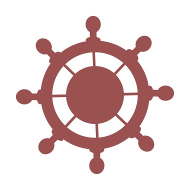 Beyaz bir arka plan üzerinde renkli bir direksiyon simidi stilize simgesi