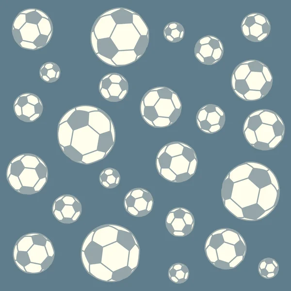 Bonita imagen de bolas de fútbol colorido — Vector de stock