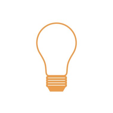 Ampul beyaz arka plan üzerinde stilize simgesi