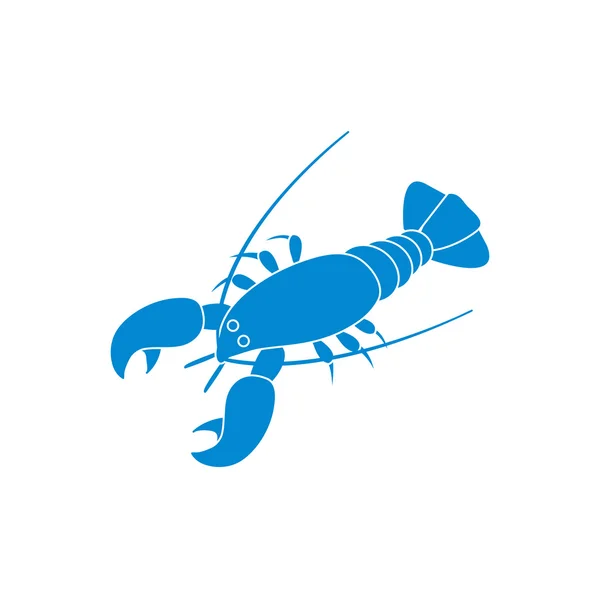 Ícone estilizado de uma lagosta colorida em um fundo branco — Vetor de Stock