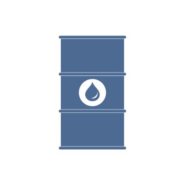 Beyaz bir arka plan üzerinde petrolün varil stilize simgesi