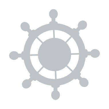 Beyaz bir arka plan üzerinde renkli bir direksiyon simidi stilize simgesi