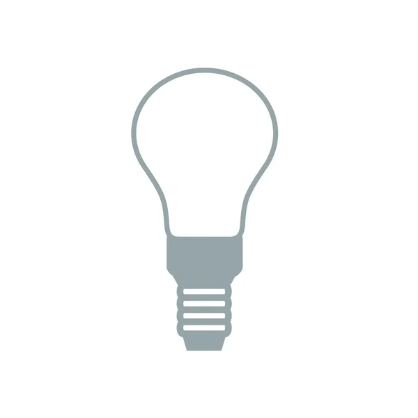 Ícone estilizado de lâmpada no fundo branco — Vetor de Stock
