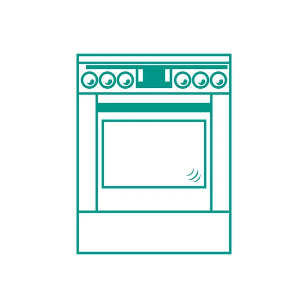 Stylized icon of a colored cooker — Stock Vector