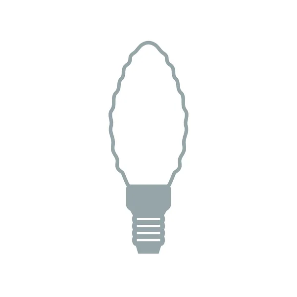 Icône stylisée de l'ampoule sur fond blanc — Image vectorielle