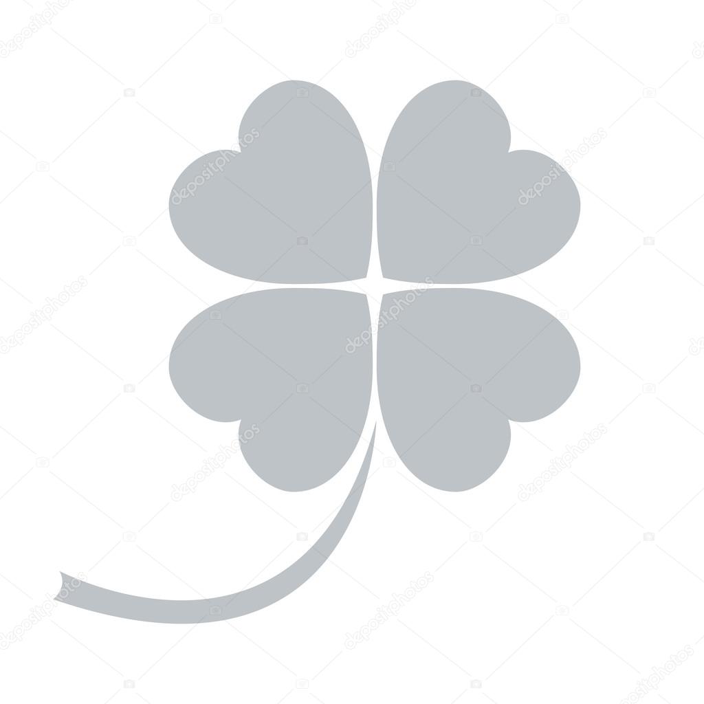 Stylized icon of a colored clover leave on a white background