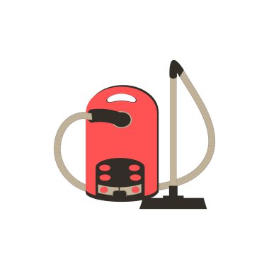 Renkli bir elektrikli süpürge stilize simgesi 