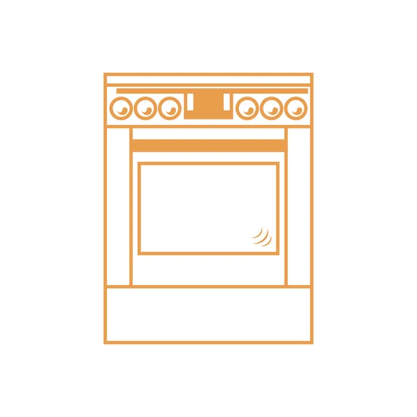 Stylized icon of a colored cooker — Stock Vector