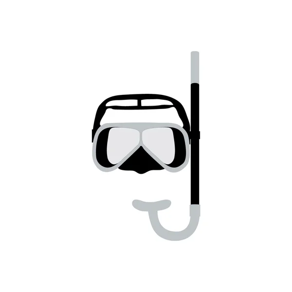 Стилізована ікона кольорової маски і трубки для підводного плавання — стоковий вектор