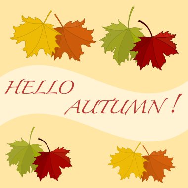 Sonbaharın güzel illüstrasyon bir tema: akçaağaç Reaply çerçevesinde