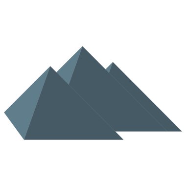 Stilize simgesi üç piramit 