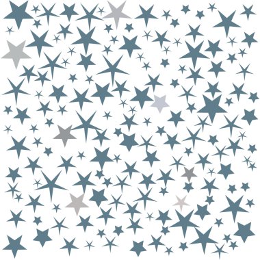 Farklı renkli yıldız ile şirin illüstrasyon 