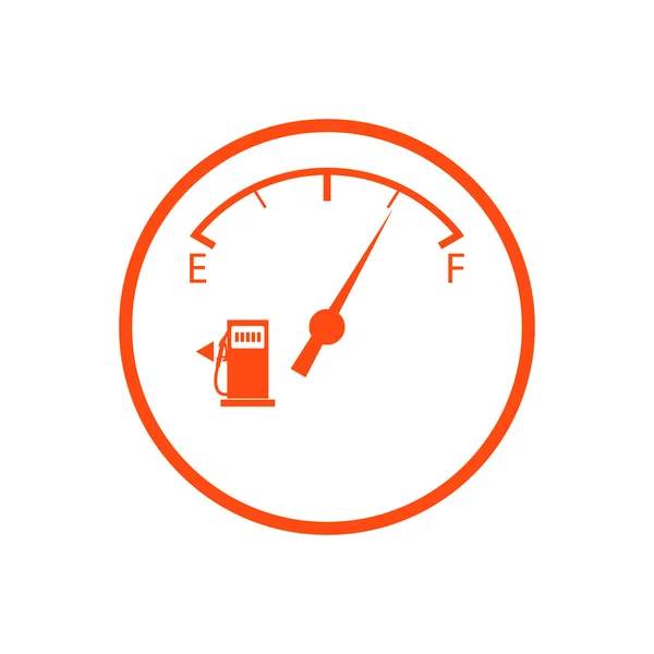 Ícone estilizado do sensor de combustível do automóvel — Vetor de Stock