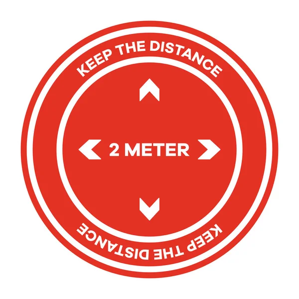 Vektorová Ilustrace Udržujte Vzdálenost Sociální Distancování Coronavirus Covid Varovné Znamení — Stockový vektor