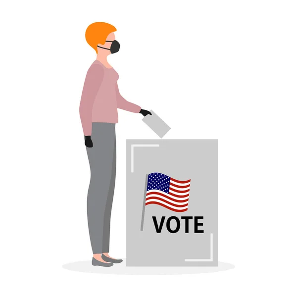 Εικονογράφηση Διανυσματικών Εκλογών Ημέρα Εκλογών Άνθρωποι Δίνουν Την Ψήφο Τους — Διανυσματικό Αρχείο