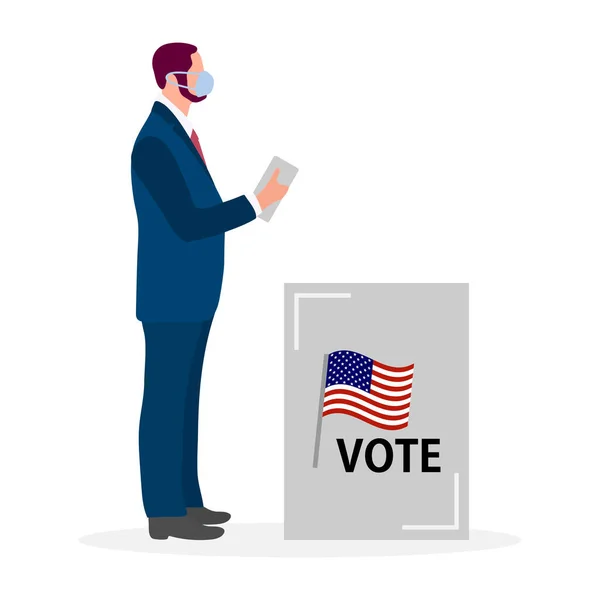 День Выборов Люди Голосуют Люди Отдают Свой Голос Кандидата Президентские — стоковый вектор