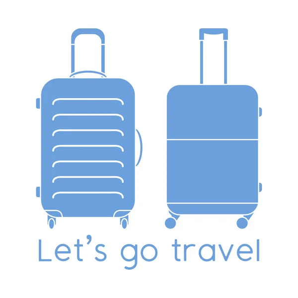 ベクターイラスト白地に隔離されたスーツケース 旅行に行きましょう 夏時間 レジャー 旅行代理店 予約サービスのコンセプト ウェブページのデザイン Print — ストックベクタ