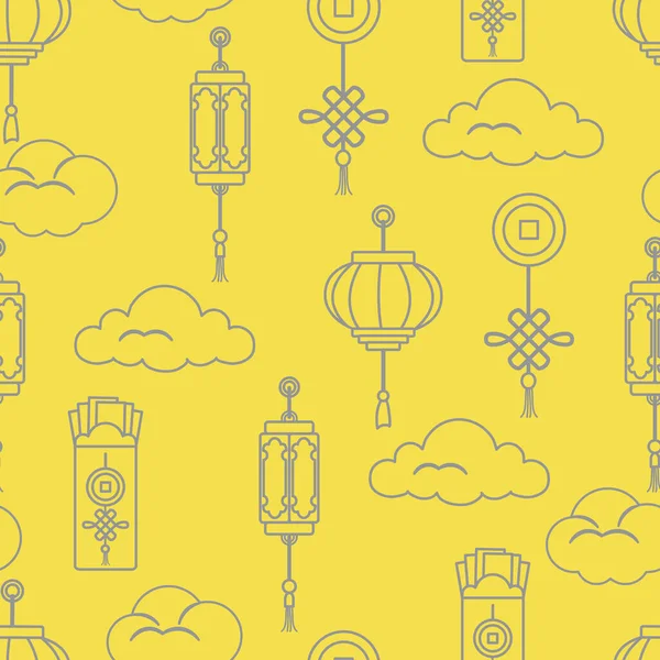  Fenerler, para zarfları, iyi şans için para, bulutlar. Farklı ülkelerin bayram gelenekleri. Aydınlatıcı ve Nihai Gri.