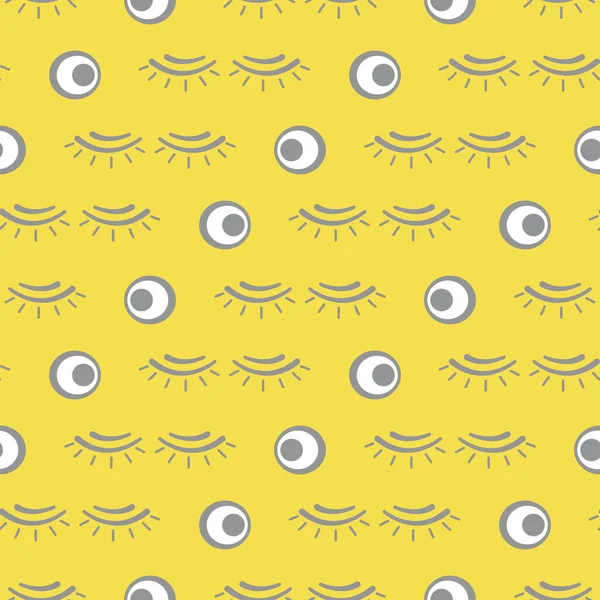 Kirpikli vektör deseni. Dekoratif kozmetik, makyaj geçmişi. Cazibeli moda tarzı. Pankart, poster ya da baskı için tasarım. Aydınlatıcı ve Nihai Gri.