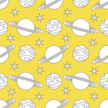 Gezegenlerle, Satürn 'le, yıldızlarla kusursuz bir rota. Uzay keşfi. Astronomi. - Bilim. Astronomi uygulamaları, web siteleri, baskılar için tasarım. Aydınlatıcı ve Nihai Gri.