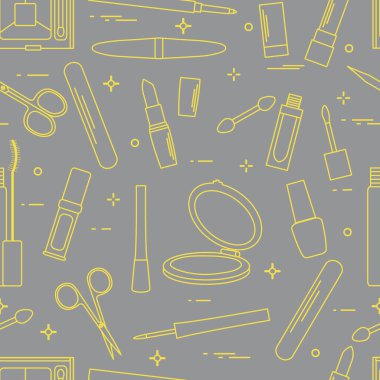 Dekoratif kozmetik ürünleri, tırnak bakımı için aksesuarlar. Cazibeli moda tarzı. Aydınlatıcı ve Nihai Gri.