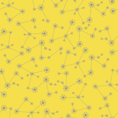 Kar taneleriyle kışın pürüzsüz bir desen. Sancak, poster veya yazdırma için tasarım Aydınlatma ve Nihai Gri.