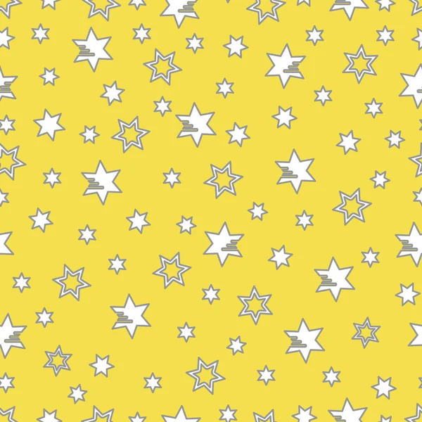 Yıldızlı kusursuz desen. Noel ve Yeni Yıl geçmişi. Paket kağıdı, kumaş ve diğer baskılar için tasarım. Aydınlatıcı ve Nihai Gri.