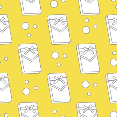 Kusursuz desenli hediye kutuları, kurdeleli ve fiyonklu. Aydınlatıcı ve Nihai Gri.