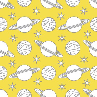 Gezegenlerle, Satürn 'le, yıldızlarla kusursuz bir rota. Uzay keşfi. Astronomi. - Bilim. Astronomi uygulamaları, web siteleri, baskılar için tasarım. Aydınlatıcı ve Nihai Gri.