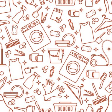 Vektörsüz desenli Çizim Temizlik Hizmetçisi Temizlik Temizlik Makinası Temizlik Makinası Çamaşır deterjanı Demir Elektrik süpürgesi Ev işleri için Profesyonel Temizlik Servisi Yazı Tasarımı