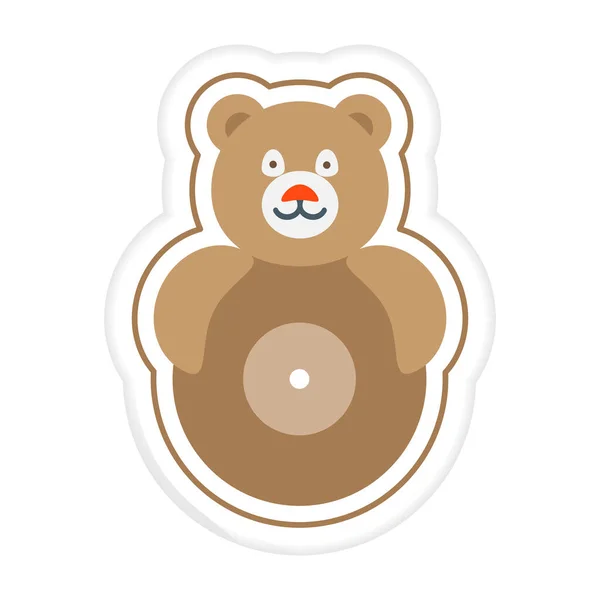 Εικονογράφηση Διάνυσμα Παιδικά Παιχνίδια Sticker Roly Poly Αρκουδάκι Παιχνίδι Δημοτικό — Διανυσματικό Αρχείο